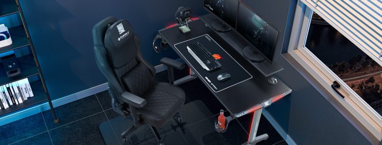 Review: Eureka Ergonomic Sentry RGB Gaming Desk w/ Monitor Shelf Gaming Desk By: Will Firth