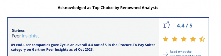 Streamlining Procure to Pay with Zycus: Elevating Procurement through Generative AI
